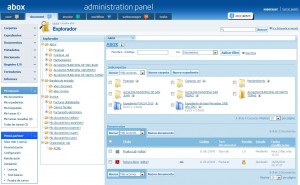 panel administración abox document