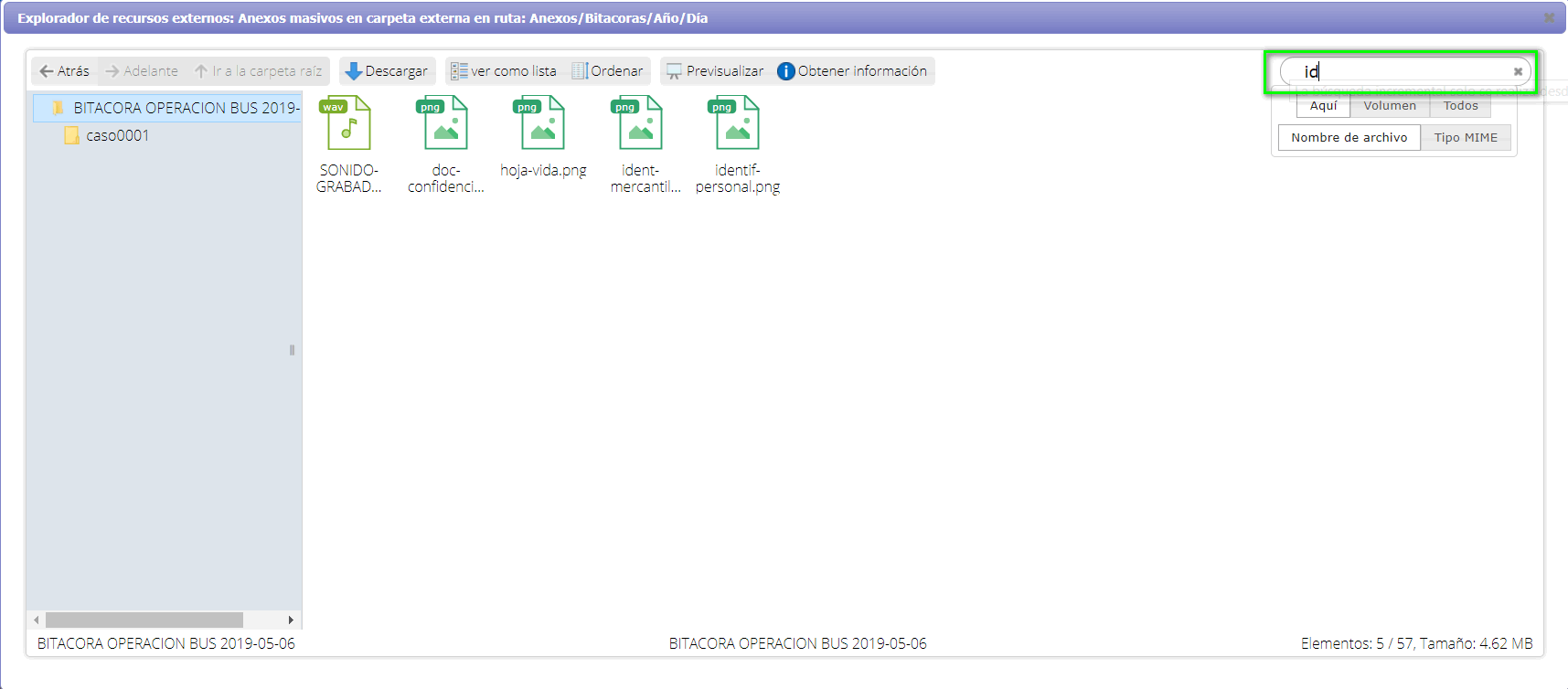 explorador de busqueda en abox 4