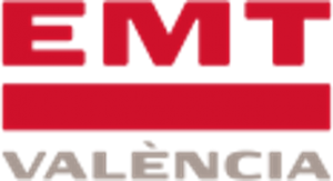 logo del emt de valencia rojo y gris